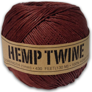 430 Feet of 1mm Brown Hemp Twine