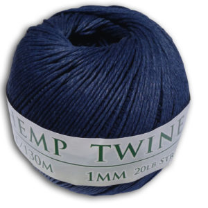 Hemp Twine 430 Feet of 1mm Navy