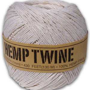 430 Feet of 1mm White Hemp Twine