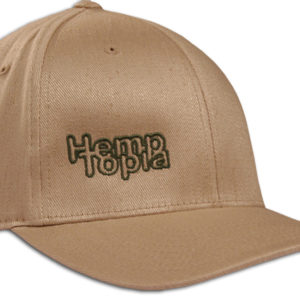 Beige Hemptopia Logo Hemp Hat Cap