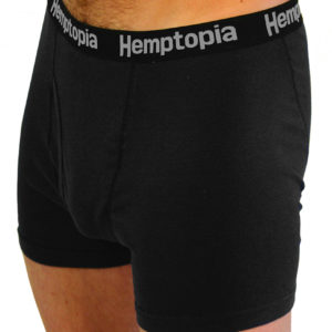 Black Men's Hemp Boxer Briefs