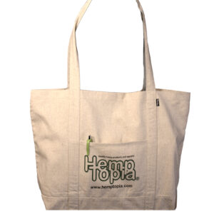 Hemptopia Hemp Grocer Tote Bag with Front Pocket