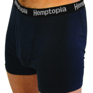 Navy Blue Men's Hemp Boxer Briefs
