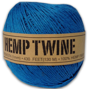 430 Feet of 1mm Blue Hemp Twine