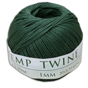 430 Feet of 1mm Hunter Green Hemp Twine